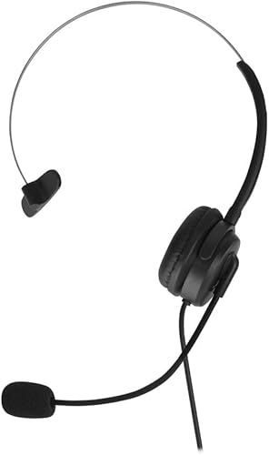 Xqisit Casque Mono Filaire avec Microphone, Noir