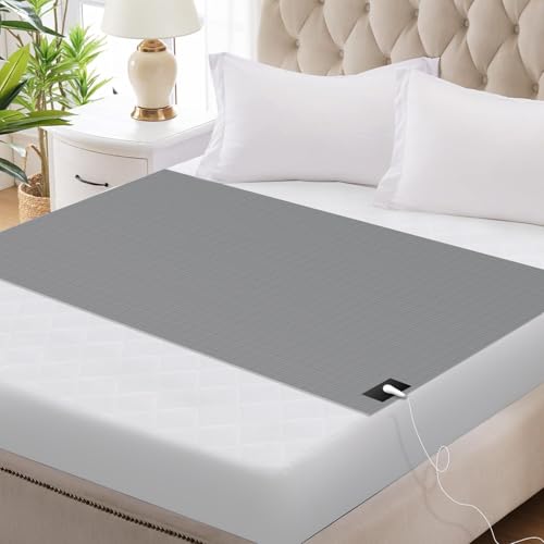 Grounding Sheets 95% Baumwolle + 5% Silberfaser Erdverbundene Bettwäsche mit Erdungskabel Erdungsmatratze für besseren Schlaf & Entspannung für Zuhause und Schlafzimmer (68×132cm)