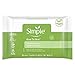 Simple Sensitive Skin Experts Kind To Skin Cleansing Facial Wipes, Waterproof Mascara Remover, Even Softer, 25 Count, (4 Pack)
