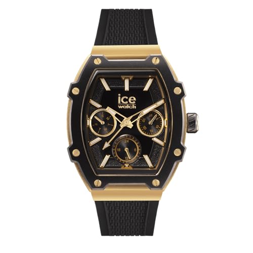 ICE-WATCH - Ice boliday Black Gold - Reloj Negro de señora con Correa de Silicona - 022865 (Pequeño)