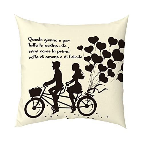 Cadeaux Saint Valentin pour lui taies divan femme homme anniversaire romantiques idées cadeau anniversaire mariage pour deux housses de coussins décoratifs La première fois d'amour et de Felicité Cover