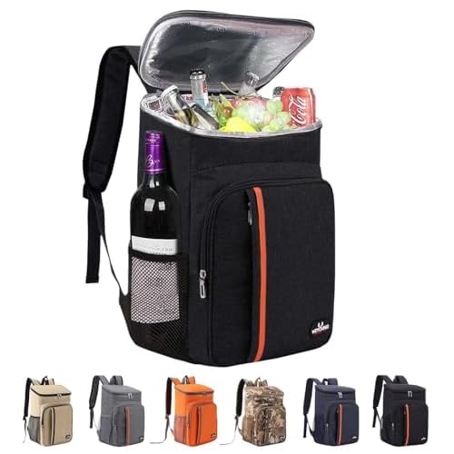 Bagtopia Camping Cooler Backpack 25 Cans, Leak Proof Insulated Thermal Bag, Beach Travel Picnic Lunch Backpack for Men Women