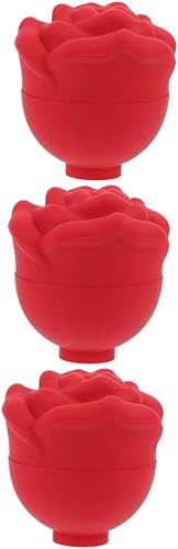 NOLITOY Bandeja de helado de cara rosa, mini rodillo de cara, bandejas redondas para cubitos de hielo, bandeja para cubitos de hielo pequeños, molde