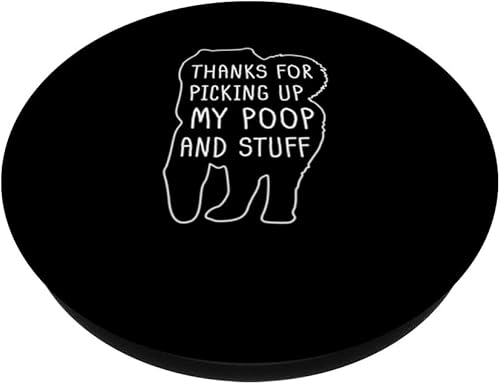 Miniatura 2 de PopSockets intercambiables con PopGrip para perros Gracias por recoger mi caca Chow Chow