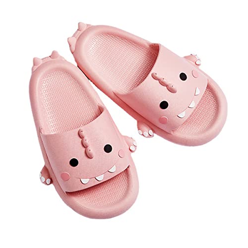 LJBOZ GarçOns Filles Pantoufles de Bain Enfants, 2-10 Ans AntidéRapant Chaussures de Maison, Fond Doux éTé Tongs de Plage, Respirantes Plates Sandales pour Plage Piscine(Size:28-29EU,Color:Rose) Cover