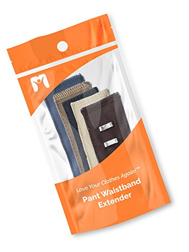 Extensor de cintura com gancho instantâneo - para calças e saias (pacote com 5 multicores) - Adicion