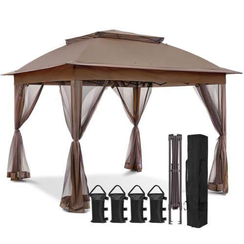 Eagle PEAK 11x11 Brown Canopy with Netting