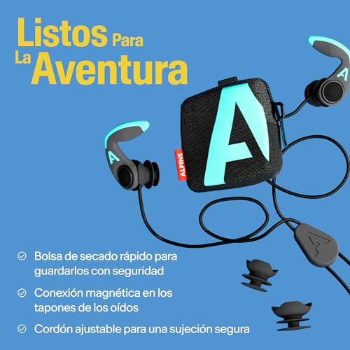 Alpine WaterSafe Pro - Tapones para Practicar Surf y natación para Adultos - Impermeables - Cómodos - Se Mantienen en su Sitio - para Deportes acuáticos - Reutilizables - Tallas M y L - 1 par - imagen 5
