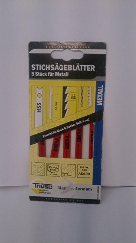 Triuso - Metall-Stichsägeblätter Ref-Nr Bosch t 118 b 5 Stück