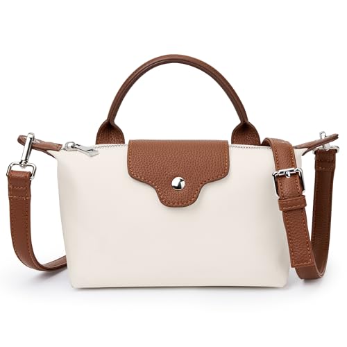 KALIDI Fashion Crossbody Bags for Women, New quilted Shoulder Bags Ladies Crossbody Purses Mini Purses hobo Handbags White