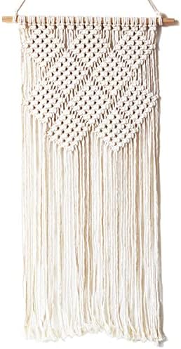 GOLDSEASTAR Boho Macrame Wall Hanging, Boho Wall Decor, Woven Tapestry with Beautiful Geometric,Chic Decoration for Bedroom Living Room Apartment(32"x17")
