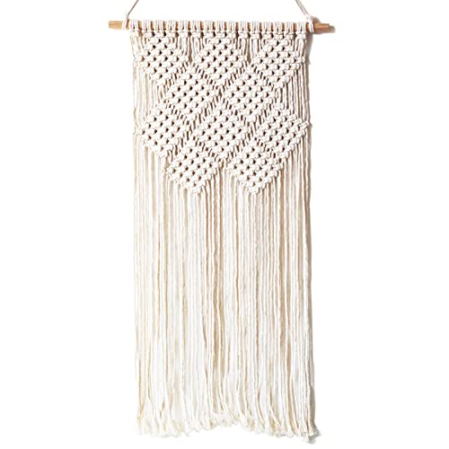 Goldseastar Boho Macrame Wall Hanging, Boho Wall Decor, Woven Tapestry With Beautiful Geometric,Chic Decoration For Bedroom Living Room Apartment(32"X17") #TOP1