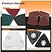 133 Piece Sandpaper Pad Set for Oscillating Tools, Includes 125 Triangular Sandpapers, 2 Multitool Pads & 6 Polishing Discs for Wood and Plaster