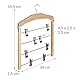Relaxdays Rockbügel 3er Set, Hosenbügel Holz, 360° drehbarer Haken, Kleiderbügel rutschfest, HBT: 45,5x39x2,5 cm, Natur, Pack, 3-Einheiten
