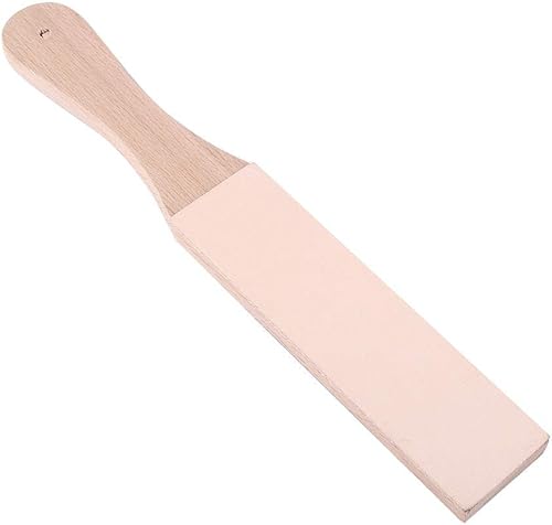 Sacapuntas de cuero, doble cara, ancho, con mango de madera, bloque de cuero, multifuncional, para manualidades, pulido, afilado disponible en Yaxa Costa Rica