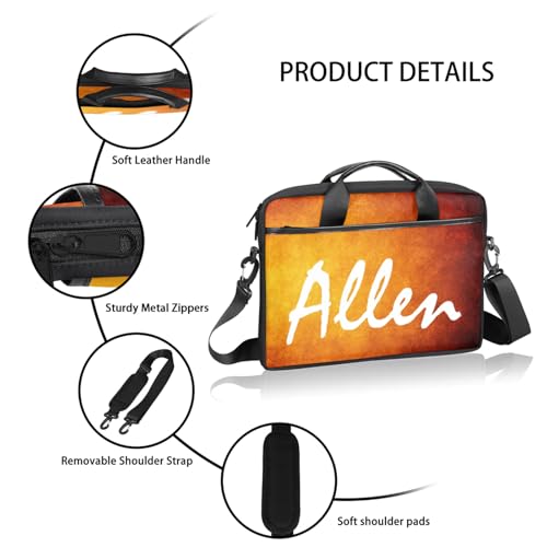 Custom Laptop Bag,Personalized Shoulder Bag for Laptop,Portable Computer Bag,Gifts for Business Office Color Gradient Series4