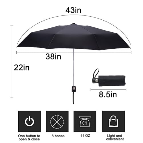 Goothdurs Automatic Mini Travel Windproof Umbrella Compact Auto Open/Close Small Lightweight Folding Rain Umbrellas for Women Men2