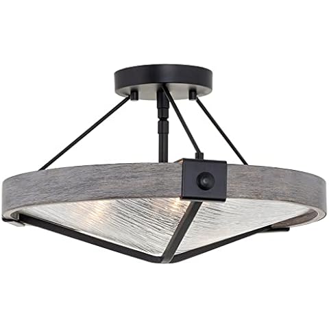 Kira Home Valencia 16" 3-Light Semi-Flush Mount Ceiling Light Cover