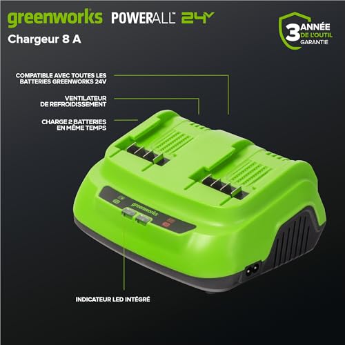 Greenworks POWERALL 24V Chargeur double emplacement - vue 3