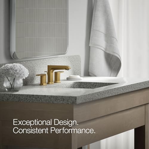 Kohler 97093-4-2MB Hint® Widespread Bathroom Sink Faucet, 1.2 gpm, Vibrant Brushed Moderne Brass thumbnail 4