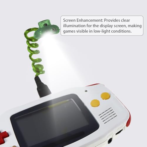 Image of Plug-in LED Worm Light for Game Boy Advance - GBA Screen Illuminator, Flexible Gooseneck Lamp, Battery-Free Console-Powered Design, Assorted Color
