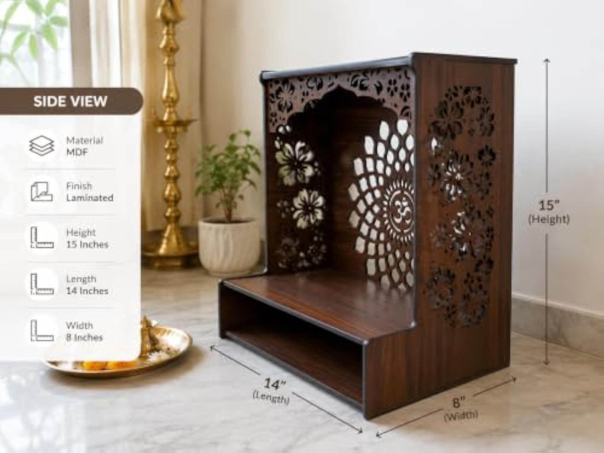 Home Temple with Om Design