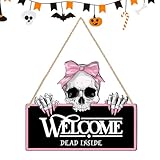 Halloween Türschild | Halloween Schild für Haustür,Gotischer Aufhänger Deko für Wand Eingangstür Terrasse Garten Haus Party