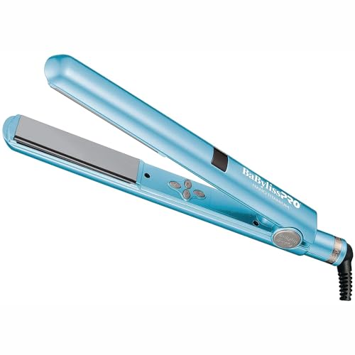 BaBylissPRO Nano Titanium et Céramique U-Style Double Tension 1" Fer plat de pouce avec plaques latérales courbes uniques pour les flips, vagues & Courroies