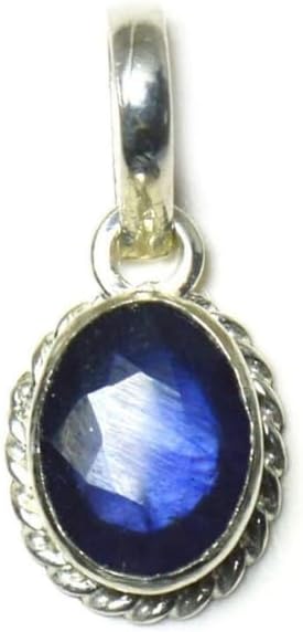 Blue Sapphire Pendant/Sapphire Locket/Sapphire Necklace/Gemstone Pendant In Sterling Silver 925 Handmade Pendant/Sapphire Pendant For Unisex