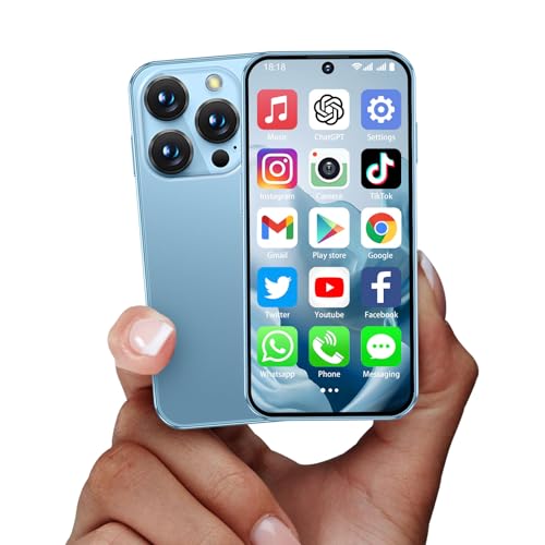 BLKE Mini teléfono, mini smartphone 4G desbloqueado con pantalla completa HD de 3.9 pulgadas, Android 12, SIM dual 3 GB + 32 GB, teléfono pequeño 4G más pequeño del mundo, teléfonos móviles