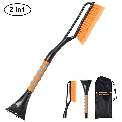 SEEKONE Car Snow Brush and Ice Scraper, 2 in 1 Detachable Winter Snow