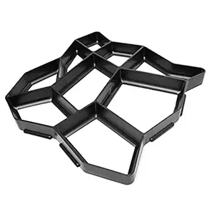 Trench DIY Metal Path Walk Maker Mold Manually Paving Cement Concrete Brick Molds Resin Stone Road Caminos Horizon Tools (Black, 1Pcs)