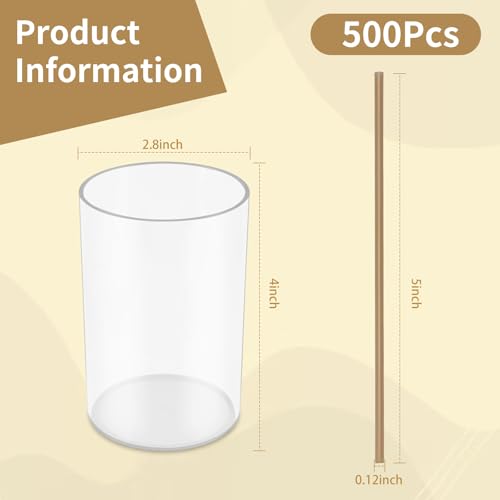 image for DLUGOPIS 500 Pcs Gold Coffee Stirrers Holder Set Metallic Gold Coffee 