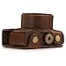 MegaGear Ever Ready Protective Leather Camera Case, Bag for Nikon 1 J5 with 10-30mm Compact System Camera (Dark Brown) (MG531)