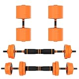 EIGFOH Mancuernas Ajustables, Mancuerna 50KG Poligonales, Barra Conexion, Agarre Antideslizante, Pesas y Mancuerna Ajustable, Kit de Ejercicio para Gimnasio en Casa