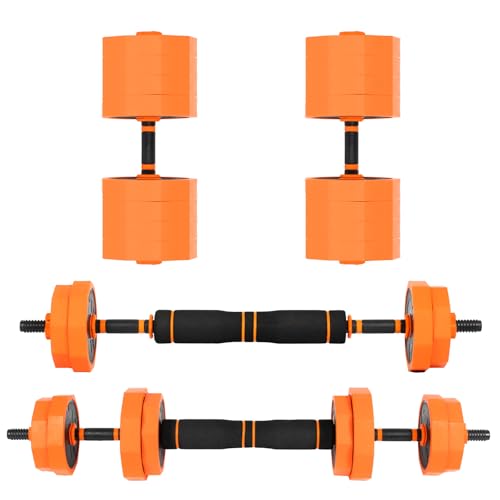 EIGFOH Mancuernas Ajustables, Mancuerna 50KG Poligonales, Barra Conexion, Agarre Antideslizante, Pesas y Mancuerna Ajustable, Kit de Ejercicio para Gimnasio en Casa