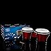Glory Bongo Drums 6” and 7” Wood Percussion Instrument Bongos with bag and tuning Key,Red
