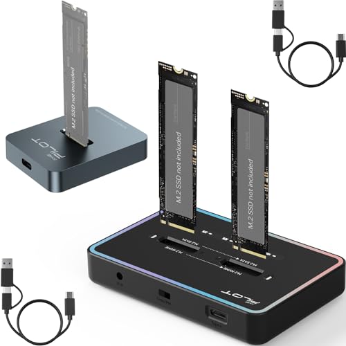 Estación Dock Dual M.2 USB C para NVMe y SATA SSD miniatura 1