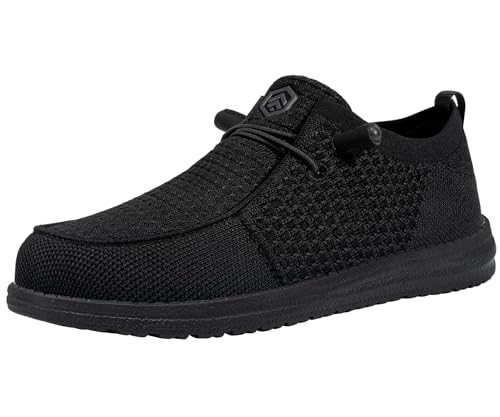 Image of LARNMERN Mens Shoes Slip On Loafers Casual Slippers Comfortable Lightweight Walking Sneakers(11 Men, Black)