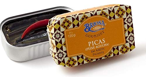 Briosa Gourmet from Portugal - Canned Spiced Small Garfish in olive oil - 4.23oz / 120gr (Pack of 5 cans)