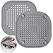 2 Pcs Protezioni per Scarico, Filtro per Lavello in Silicone, Coperchi di Scarico per Doccia, Protezione Scarico Lavello, Grigio Filtro Scarico Ventosa Adatto per Cucina, Vasca e Bagno