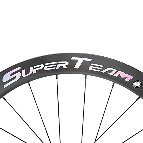 Superteam Carbon Disc Brake Wheelset 700C 50/25Mm Paint-Free Wheel Clincher Road Bike #TOP5