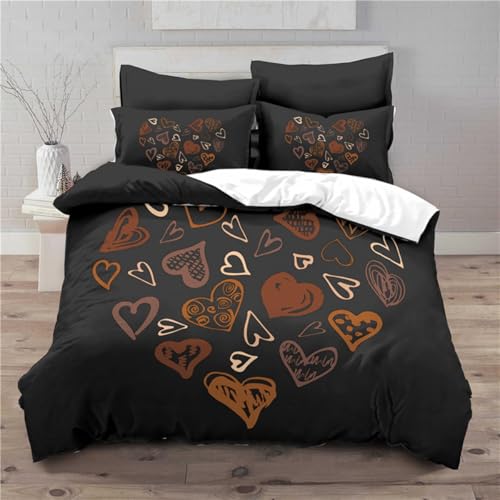 Housse de couette 140x200 noir motif dessin animé pour lit simple enfant et ado - 2