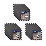 Photo Gallery bodenmax pavimento a incastro palestra fitness tappeto per ginnastica puzzle piastrelle sport tappeto eva componibile sotto piscina | 30x30x1 cm nero 54 pezzi