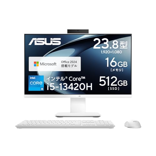 ASUS fXNgbvPC V400 AiO V440VAK 23.8C` Windows 11 Ce Core i5 13420H 16GB SSD 512GB MS Office 2024 CX}EXL[{[h/CX}EXt 