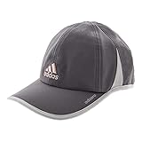 adidas Women's Adizero Relaxed Adjustable Performance Cap, Grey/White/Hawthorne Pink, One Size