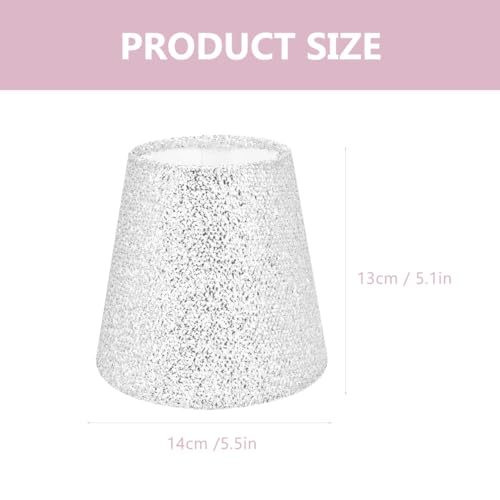 Image of LABRIMP Fabric Lampshade Lamp Shades Sequin Cloth Art Lampshade Floor Light Decorative Lamp Shade Cover Retro Floor Light Shade Table s Cylinder Ceiling Lamp E27 Iron