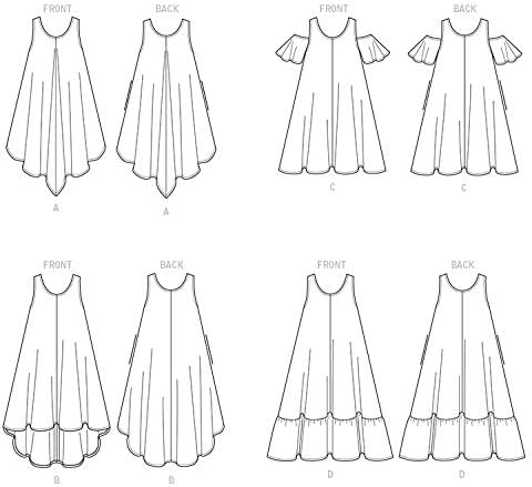 Butterick Patterns B6350-ZZ0 Misses Dress, Sizes Large - 2X-Large