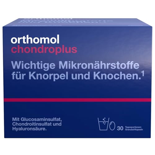 Orthomol chondroplus: Mikronährstoffe für Knorpel und Knochen mit Vitaminen Mineralstoffen Omega-3-Fettsäuren Glucosamin- & Chondroitinsulfat Kollagenhydrolysat Hyaluronsäure 30 Tagesportionen