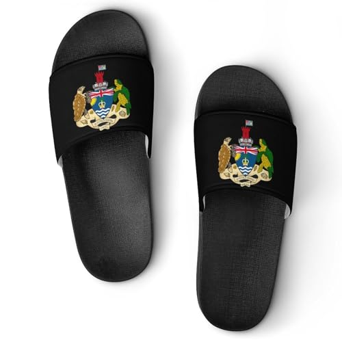 British Indian Ocean Territory Non Slip Slides Sandals for Women Men Quick Drying Shower Shoes for Bathroom Pool Beach